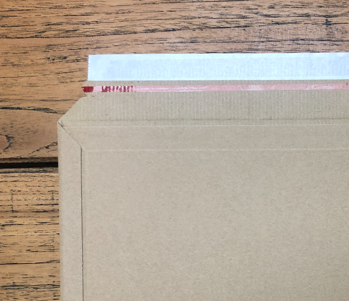 Fluted Card Mailers - Brown Fluted Cardboard Mailers w/ Peel & Seal