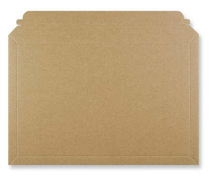 Fluted Card Mailers - Brown Fluted Cardboard Mailers w/ Peel & Seal