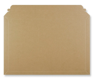 Fluted Card Mailers - Brown Fluted Cardboard Mailers w/ Peel & Seal