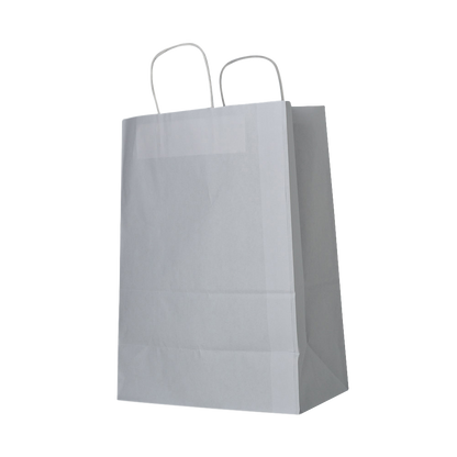 White 100gsm Gusset Twisted Paper Handle Retail Bag