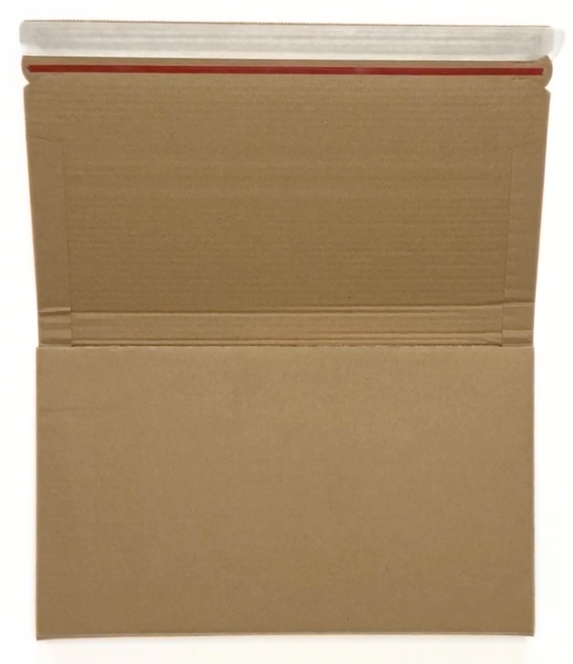 325 X 250 X (20-75) Book Wrap Brown Peel & Seal BWR05